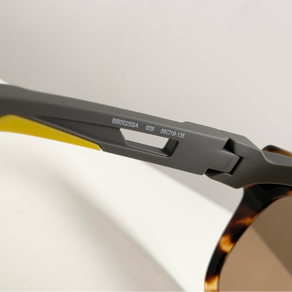 NEW $490 Balenciaga Havana Grey Brown Yellow Tortoise 55mm Oversized Sunglasses - Picture 8 of 14